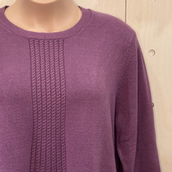 SOFT SURROUNDINGS Priscilla Sweater NWT Size 3X Plum Purple Knit Tunic - Picture 2 of 7